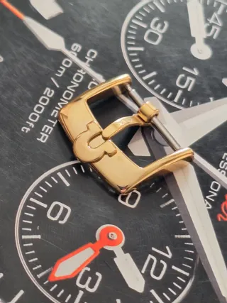 Para relojes Omega  hebilla 16mm acabado oro