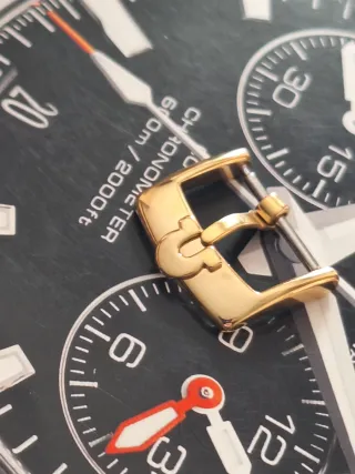Para relojes Omega  hebilla 16mm acabado oro