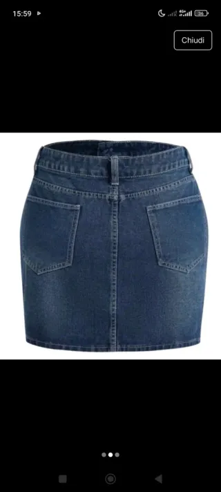 Gonna jeans con borchie taglia XXXL