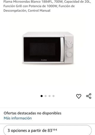 Microondas Flama 700W Blanco