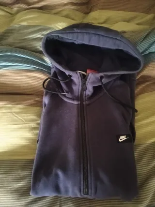 Sudadera Nike Azul con Cremallera Media