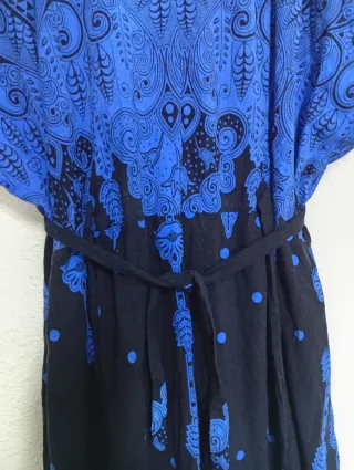Kaftán Kraton Ma Azul y Negro Talla Única