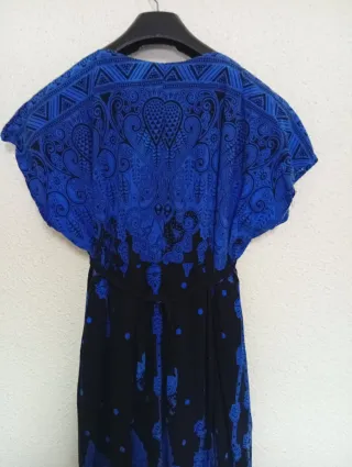 Kaftán Kraton Ma Azul y Negro Talla Única