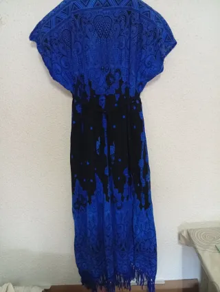 Kaftán Kraton Ma Azul y Negro Talla Única