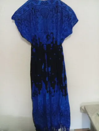 Kaftán Kraton Ma Azul y Negro Talla Única