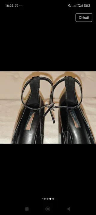 Scarpe con tacco e plateau nero lucido