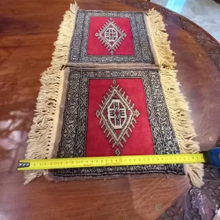 Coppia Tappetini persiani, Lana e Cotone