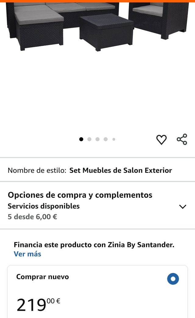 Conjunto muebles para jardín SHAF