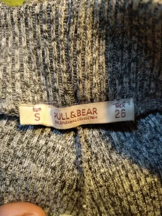 Pantalón palazzo gris jaspeado