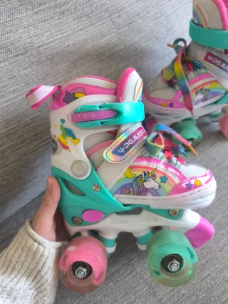 Patines 4 Ruedas Niña Unicornio