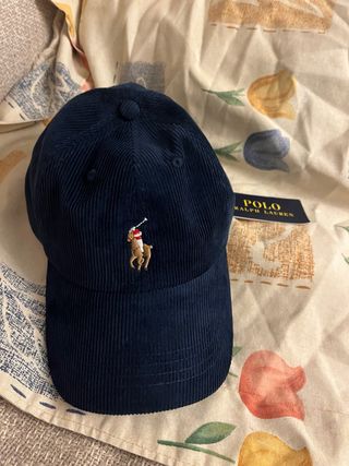 Gorra de pana de Polo Ralph Lauren azul marino