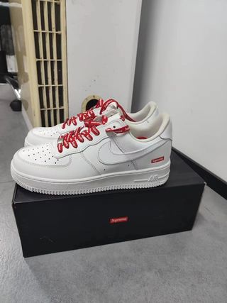 Nike𝖠irforce1Low blanco Supreme Talla 43