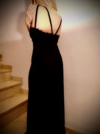 Vestido largo negro fiesta