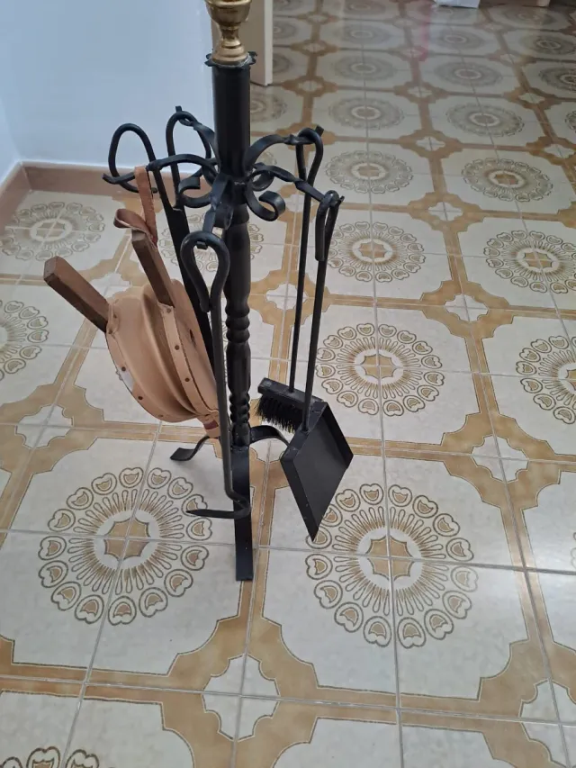 Juego de morrillos para chimenea más utensilios 30
