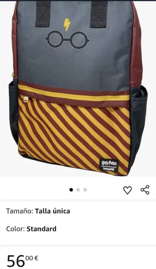 Mochila Harry Potter Loungefly Gris y Rojo Gafas