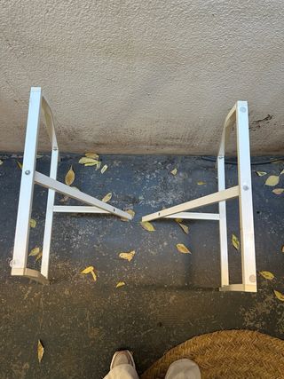 Coppia di cavalletti bianchi Ikea