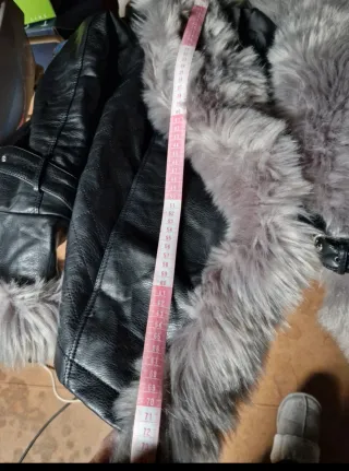 Cazadora Wild Side cuero sintético Negra con Borre