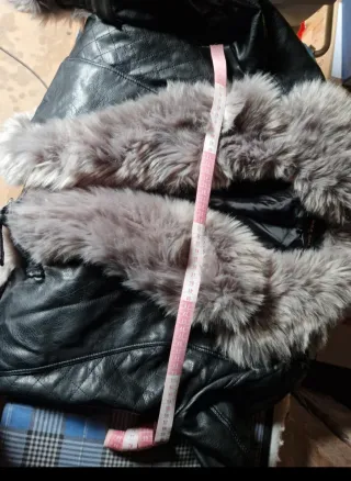 Cazadora Wild Side cuero sintético Negra con Borre