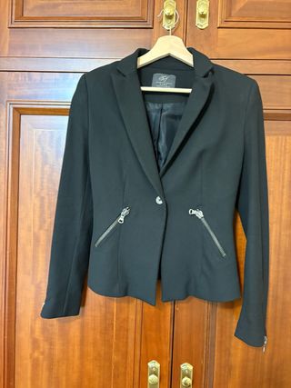 Chaqueta Zara Negra Talla M Mujer