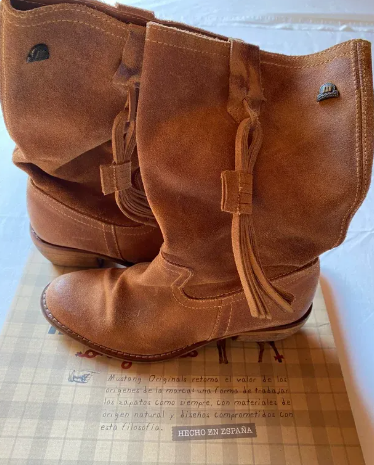 Botas Mustang Piel Marrón Talla 38