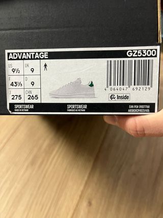 Zapatillas Adidas Advantage Blancas y Verdes