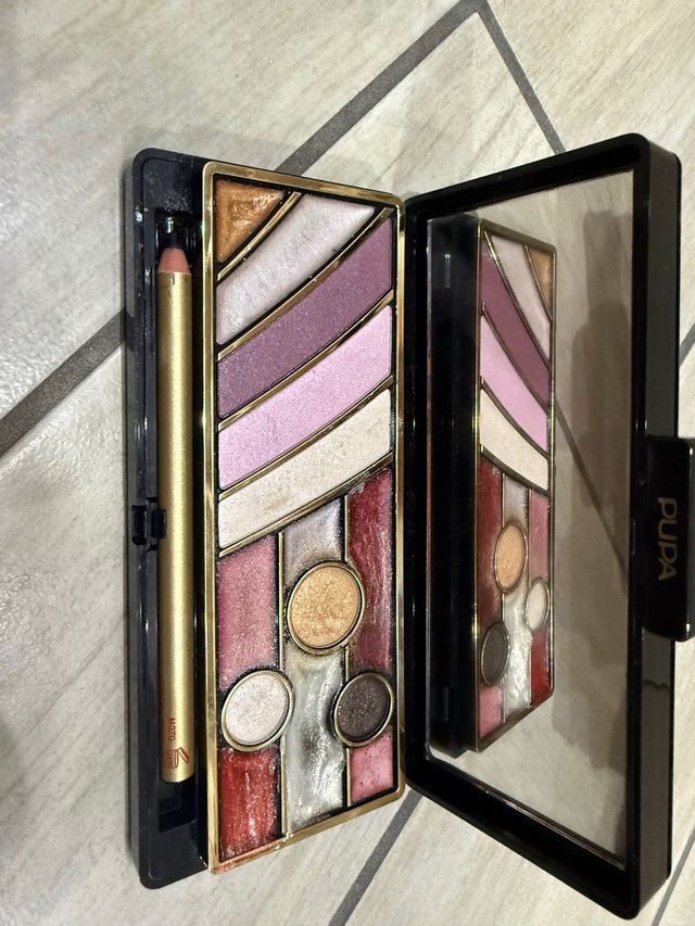 Pupa Trousse Ricamo Elegante Dorato Nero