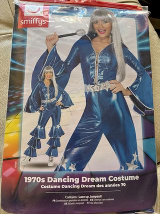 Disfraz  chica. Smiffy's 70s Dancing Dream Talla S