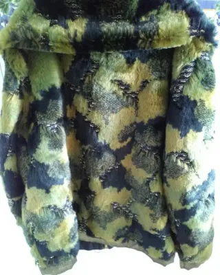 Cazadora ETIEM mujer verde y multicolor