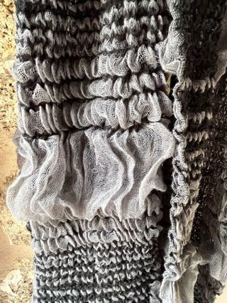 Foulard elástico fiesta negro y gris