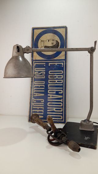 Lampada industriale vintage metallo