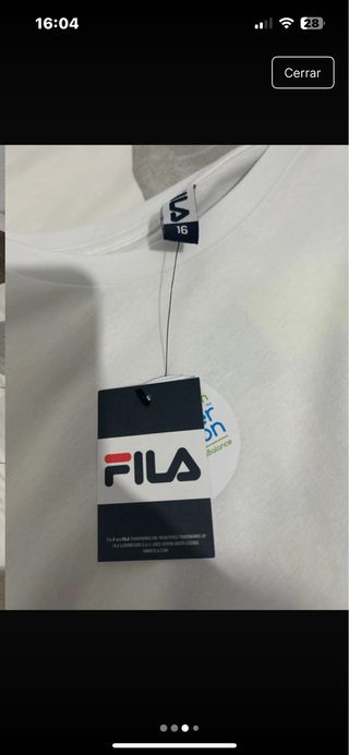 Camiseta Fila Talla 16 Nueva