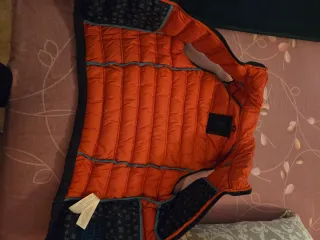 Chaleco acolchado, azul marino/naranja