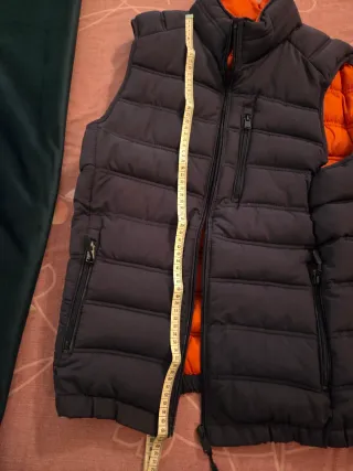 Chaleco acolchado, azul marino/naranja