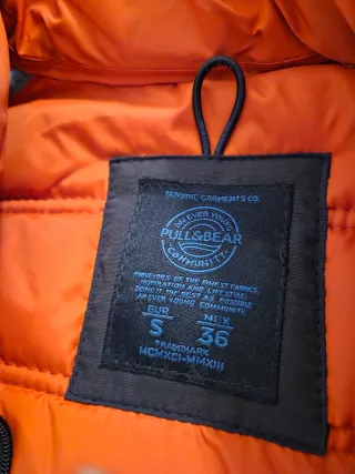 Chaleco acolchado, azul marino/naranja