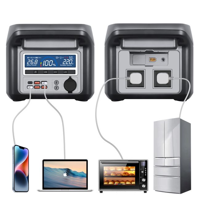 Batería solar portátil + panel solar 1000W