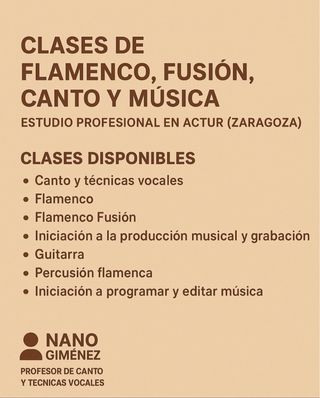 Clases de Flamenco, Fusión y Música.