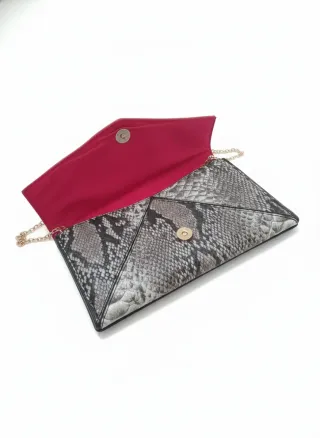 Bolso de mano estampado serpiente