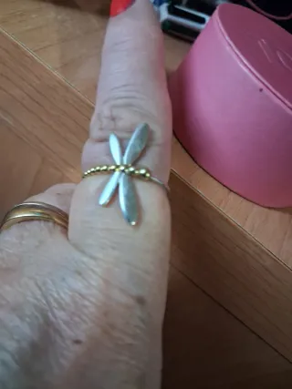 Anillo Tous Libélula Plata y Oro