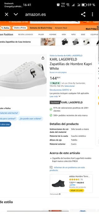 Zapatillas Karl Lagerfeld Talla 40