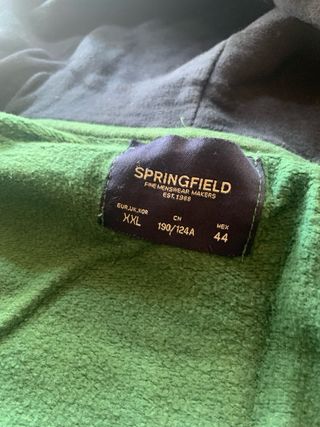 Sudadera Campus Verde y Azul con capucha