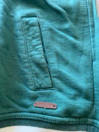 Sudadera Campus Verde y Azul con capucha