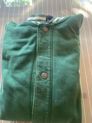 Sudadera Campus Verde y Azul con capucha