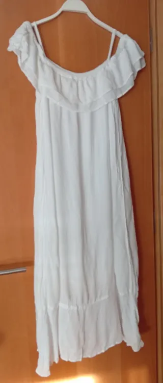 Vestido blanco tirantes talla única