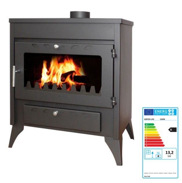 Estufa Leña Vertex Life Capri 13Kw Nueva