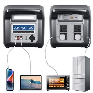 Batería Solar Portátil 1500W + Panel Solar