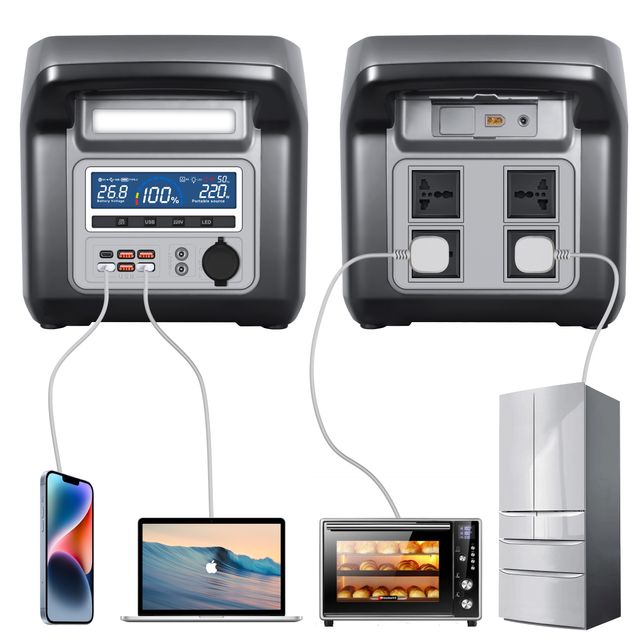 Batería Solar Portátil 1500W + Panel Solar