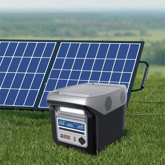 Batería Solar Portátil 1500W + Panel Solar