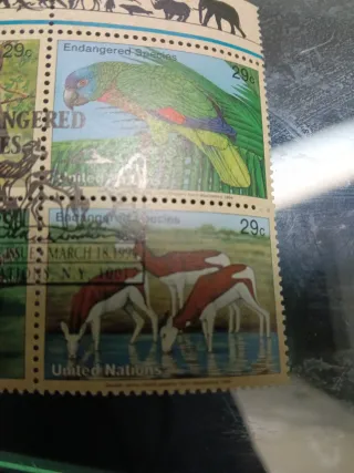 Lotto 1984 francobolli animali in via estinzione