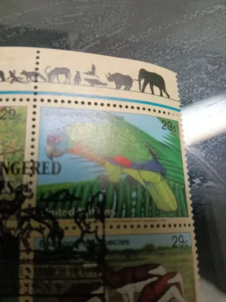 Lotto 1984 francobolli animali in via estinzione