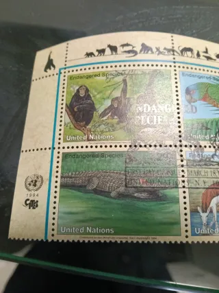 Lotto 1984 francobolli animali in via estinzione